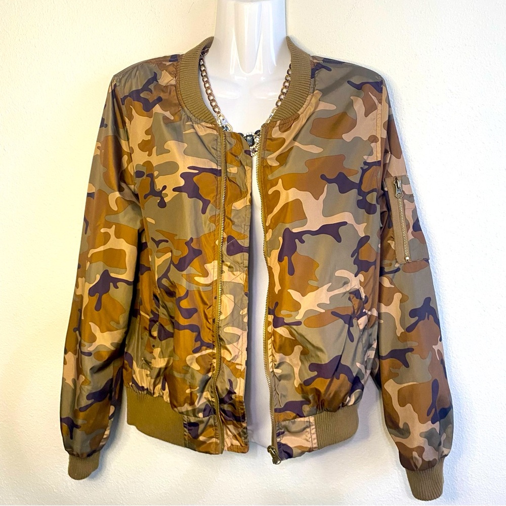 Camouflage bomber jacket: Large **w168